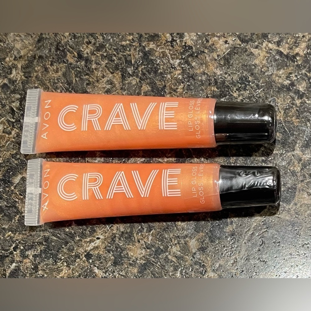🍊 QTY 2 CITRUS SANGRIA CRAVE Lip Gloss Avon Discontinued Glossy Shiny Sheer